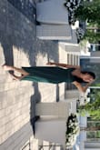 I took this super pretty dress to a wedding! I found it very elegant. The top is not too low and the dress is a perfect length. It was very comfortable sitting with it. The quality is very nice. The color is as it seems. I can't wait to wear it for another wedding! - Ashley H.