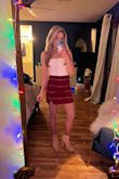Fits like a glove & very easy to zip! Great for holidays paired with tights, etc. can't wait for the white to come back in stock to buy that too! - Chantel A.