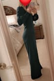 This jumpsuit was super cute on & perfect color for Christmas Party!  I loved the fit everywhere.  The only issue I had was length - I'm 5'3" & even in my tallest heel it still wanted to drag the floor - so I will get it hemmed but it's worth it to me.  I ordered a size small.  5'3" & weight is 125lbs - Kellie M.