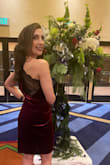 This was my first purchase with Lulus and I'm so glad I came across this ad because this dress is amazing! The color was so rich and the fabric felt good. This dress is a great mix of classy and sexy. I purchased it for a company Christmas party and got so many compliments! The subtle sheer black lace in the back was the perfect amount of sexy. My only complaint was that the zipper seems a tad bit finicky but after messing with it for a minute, it zipped right up, and had no issues with it. - Crystal Q.