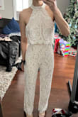 I was fixed on finding a cute bridal outfit (rehearsal or bridal party) and I really want to make sure it was a jumpsuit. I have been eyeing this one for the longest time and finally checked out. No regrets whatsoever. I love the silhouette, the fit, and the overall vibe of it. Looking forward to wearing this! - Florizza R.