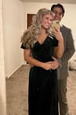 I couldn't be happier with this purchase!! Between its simple elegance and velvet look, it was a great choice for the Christmas party we attended. I would 100% recommend this dress to anyone. 

I do have short legs so it was a bit long, but nothing some hemming and heels can't fix. Definitely one of my new favorite dresses. - Brittany A.