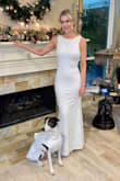 I love this dress! I had a small wedding with my close family and friends. This dress fit like a glove. It was classy yet sexy. Of note, I didn't wear underwear because even the no show showed lines. You can't wear Spanx because of the low back. I didn't have a problem with that. I would highly recommend this dress! - Erica B.