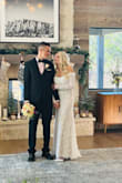 Perfect dress for a small intimate wedding. I think this dress is perfect to wear for 2 hours and photographs well. If you are having a large wedding I would recommend spending more for a higher quality dress. But otherwise worth purchasing for the price. I accessorized the dress and it worked! - Stephanie G.