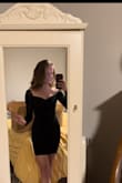 I have never reviewed clothes I've ordered before but OH MY WORD! This is the dress I always imagined when I wanted a "little black dress!" It is sooo comfortable and classy and doesn't feel skimpy! It has a built-in push-up bra and didn't make me feel like I needed to fidget with it at all! If you're even considering getting it, you will NOT regret this one - Kenly M.