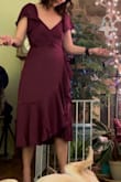 It's a beautiful dress but it wrinkles so easily and I am wearing it to weddings I have to travel to so I'll have to be diligent about steaming! There's no way you can hide regular bra straps, but it looks great with nipple covers - Nicole F.