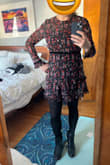 I wore this dress to my friends birthday party, I loved how it looked! it fit well and hid my belly. The only negative was that I really couldnt lift my arms up over my head, not a dealbreaker. I was on the fence buying this dress bc there were some negative reviews but ultimately glad I went for it. - Kathleen C.