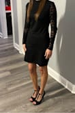 Wore the dress to a holiday Christmas party. I received a ton of compliments. The dress fit as expected and was comfortable for the entire evening out. The sleeve will snag with jewelry but they are so detailed, none is really needed. - JoAnna F.