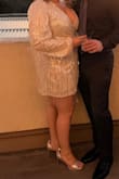 I wore this to a holiday party and received so many compliments. The dress was comfortable, a bit low cut and short though. Typical Lulus fashion. Really wish they added like two to three more inches on dress lengths for us gals who aren't 21 anymore and like to keep things classy. - Dominique