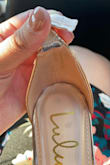 I purchased these for an engagement party- the fit was perfect, however, they started hurting within minutes of being on. The day of the event (first and only time wearing them), I strapped these on in the car on the way there and as I was securing the buckle, the strap broke off of the heel. I was on my way to the place so I didn't have much of an option for a backup shoe and had to 'fix' them with a bandaid to get through the night. Walking even 10 minutes in these was torture. Customer service was absolutely amazing, though! - Jena B.