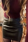 This skirt is definitely tight fitting but in the best way. (Especially around the butt) Hugs all the right places and is super comfortable too. Lots of compliments when wearing it as well! I'm usually around a size 6-8 and the 8 fits like a glove, definitely recommend! - Katherine H.