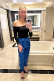 Perfect fit, and I love the thicker ribbed fabric. It is so flattering, comfortable, and I got tons of compliments! - Julie B.