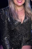 This romper is PERFECT! It is stretchy and so flattering while being super fun and sparkly! I'm typically an XL but they only had a large and it fits perfectly. I'm not one to buy something in multiple colors, but I loved this so much I got it in blue!! Highly recommend for any fun occasion! This was me in NYE! - Catherine