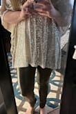 I was very hesitant about buying these but I am so glad I did! They are very comfortable and don't ride down when you walk. I wear a size 30 in jeans and I got a large and they fit perfectly! Highly recommend! - Jessica K.
