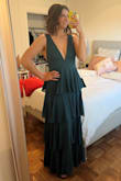 As a tall girl, it's really hard to find floor length dresses. I wore a 2 inch heel and this dress was perfect! I wore for a black tie New Years Eve wedding and got so many compliments all night long! Super fun to dance in. I had to tuck and stitch the side of the chest just a tiny bit to keep it from poofing out on the sides, but other than that, it was perfect right out of the packaging. - Grace G.