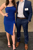 I love the color of this dress. Fits a little snug but still ordered my true size (L). There was a little pilling underneath the armpit area only after one wear, but not super noticeable and I will wear it again! - Macey E.
