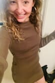 Fit is perfect! Not too tight, just a perfect fit. Wore with black boots. Dress length is mid thigh exactly where I needed it to hit. Wore it out on a dinner date and boy did he like it =
! He said, its a KEEPER  and I look  SEXY and loved the buttons on the side. - Emily D.