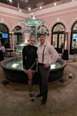 Had to size down because the waist was baggy but in the smaller size the crystals didn't really meet in the front. Still wore it and received tons of compliments. Definitely don't wear it with stockings, the crystals kept catching and ripping the stockings. Super fun to dance in! - Nicole U.