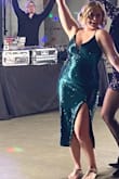 I got so many compliments on this dress on NYE! It laces up the back so you can adjust the fit to your liking. It was very comfortable and not itchy! - Mandie K.