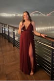 Seriously fell in love with this dress. The color was beautiful and exactly as pictured and fit just like it said around the waist and bust. It was a tad bit long, but nothing a slight heel couldn't take care of. Would definitely recommend for a fun party or wedding! - Kelsey S.