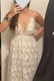 I love the fit and style of this dress!! It is very flowy and flattering. However, the dress definitely isn't as bright or white as it appears in the photo. - Lianne M.