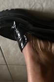 I love my shoes they look just like the pictures however they do run very large. I ordered an 8 and should've ordered a 7.5 the shoe is flapping off of my foot. - Rhonda