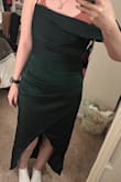 Don't mind my sports bra in the pictures, but I love this dress. It is usually hard for me to find dresses that fit well on me, as my body type is more athletic and I don't have many curves. The ruching at the waist helps give the illusion of curves which I love. Great color too. - Christina B.