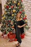 This dress fits to your body like a glove and is super easy to slip on! Loved how it gave an elegant, formal feel and good quality material - thick enough to wear a strapless bra underneath if you prefer for small-chested girls like me! No lines will show from your undergarments. Perfect dress for a work formal event without the high price tag! - Brittany B.