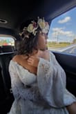 I loveeeeeeeeeed this dress. I was honestly hesitant on selecting a size as with my height I'm always in between a small and medium based on brand. I went ahead and reviewed all fan photos that had similar body styles and the sizes they ordered and went with the medium which fit like a glove. It was perfect for our beach elopement and I received so many compliments at dinner & ISSA WIFE!! And I loved it!!!!! - Melissa L.