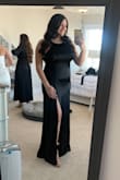 Wore this dress to my best friend's wedding. Fit amazing and was very comfortable. Hard to find dresses that are long enough with heels and it was the perfect length for me with 2.5 in heels. Everyone loved the dress too! - Natasha A.