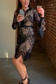 No stretch to this dress so give yourself a little room for the higher cut waist. Fit dreamy and very flattering. - Amy U.