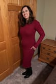 Dress fits perfectly! Not to tight not to loose. Perfect dress for cold days. Keeps you warm! - Courtney C.