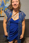 I really do love this dress - I think it's a great cut and perfect length. I felt super pretty wearing it! I only wish I had planned to have had an adhesive bra or nipple covers the night I first wore it. Also just be wary about what kind of underwear you're wearing! Seamless type would be best. - Allison H.