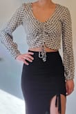 Very cute. Goes well with both pants and skirts! Nice and light, would recommend. - Jessica A.