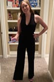 Wore this for NYE! The site recommended medium but after reading reviews I went with the small. Wore with heels and flats, Good fit and length! Little gappy on some parts, but may just be from the cut out- either way, I loved it! - Olivia J.