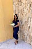 I got this dressed for a wedding. The length was perfect. It wasn't restricting. The straps never slid down my shoulders. The dress is perfectly snug, so you don't need a bra. Make sure to use seamless underwear. I loved everything about it. - Zarah D.