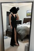 This dress is adorable. I think I needed to size down to a small, because it was big in my chest. This isn't a bra friendly dress so it's hard to wear if you don't have a large chest imo. I would've kept this, but I ended up keeping a different option for my event. - Hayle E.
