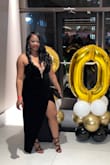 I wore this dress to a New Year's event and it was a hit! I had to order a large because of my bra size, otherwise, I would've ordered a medium so it can be more fitting. The dress is comfortable and the quality is perfect! - Tasha G.