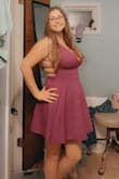 Literally is one of the cutest dresses ever! I first got a medium and it was NOT fitting me, was kinda tight but so so cute so exchanged it for a large and it was everything I wanted. - Kelsey W.