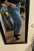 These shoes are stunning in person!!! They are a little snug at my ankle for the ladies who have thicker calves though. Also, not the easiest to walk in, I'll definitely have to practice before wearing them out. - Cat G.