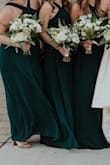 My bridesmaids wore these dresses. I had a very specific color in mind and searched high and low for the perfect dress in the perfect shade and this was it. It worked on all of my beautiful friends with different chest sizes, too! - Emily T.