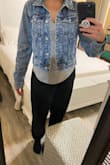I am 5'5 130lbs and the size small fit perfectly. It is not too tight or loose. The space in the shoulder/armpit area feels comfortable. I was hoping for it to be a bit longer but the length is ok. The arms are pretty roomy for layering hoodies or long sleeves underneath. It's so comfortable and cute, I loved it! - Fabiola G.