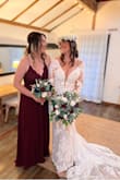 This dress was perfect for my friend's wedding! I wore kitten heels and didn't even need to get the dress hemmed so it was a great length. It was really well-sewn and had great lining so nothing was see-through. - Angela T.