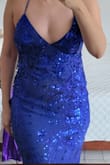 It really is a super elegant dress because of the sequins - it looks just as nice as the picture on the site and it fit me just the way I wanted it, no alterations needed. I loved the color because I will certainly stand out. I will be wearing it to a wedding in March in Costa Rica. - Daniela G.