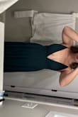 This dress is flattering but very revealing. Youd have to use a lot of boob tape to avoid a nip slip.. I did like how flowy it was around my waist and the slit was super sexy. It overall is pretty but concerned the straps are maybe a little too thin.. I did read that some had straps snap off throughout the evening and I didnt want to chance it.. They are very thin and it wouldnt take much to pop them. Finally, the v cut down the chest is extremely low cut. Honestly, more than it looked in the pics on the model. I wouldnt mind it for an evening out as a wedding guest or party maybe but not for a bridesmaid dress. - Hanna J.