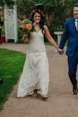 I bought this dress for my wedding and it couldn't have been more perfect!!! I had to get a few alterations done but it definitely fits true to size, I wear a medium. The quality is great and it was very comfortable!! I got a ton of compliments and you cannot beat the price! - Rachel R.