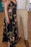Dress is so comfortable! Fit true to size and made me feel chic. Material was thick and heavier than expected but made really well. Definitely not a complaint. There is a slit in the leg which made me feel sexy. Absolutely love! - Michelle T.