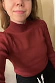 I really like this top, looks just like the picture. Quality material, thick but not too thick. One thing I don't like is how it rolls on my body. I don't know if it's because it's a bit big or small or just the style. I still really like it though! - Monika C.