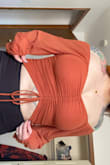 But let me tell you, it's so cute and makes me feel sexy. I have a larger chest so I wasn't sure how it would fit. But I was happily surprised with it and now I can't wait to wear it out - Ol H.