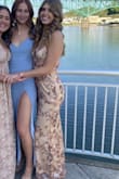 I wore this dress to my spring formal and loved it!! It was a little loose around the waist, but the fit otherwise was perfect! The dress looks just like it does in the picture. - Sofia S.